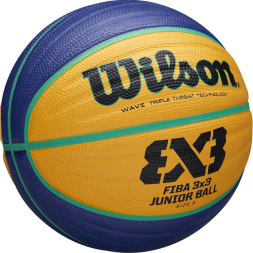 Мяч баск. WILSON FIBA3x3 Replica, WTB1133XB, р.5, резина, бутил. камера, желто-синий